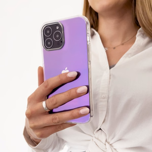 Aurora Case чехол для iPhone 13 гелевая неоновая крышка фиолетовый