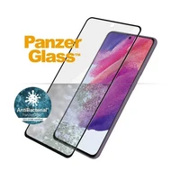 PanzerGlass E2E Microfracture antibakterinis stiklas Samsung Galaxy S21 FE - su juodu rėmeliu