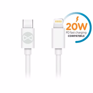 "Forever" kabelis USB-C - "Lightning" 1,0 m 20W baltas