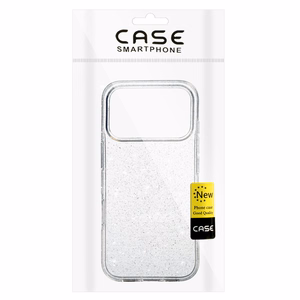 Dėklas telefonui Crystal Glitter Iphone 17 Pro sidabrinis