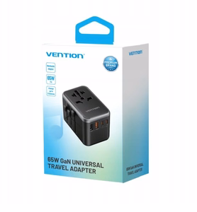 Vention 65 W GaN kelioninis adapteris ir įkroviklis 2x USB-A 2x USB-C