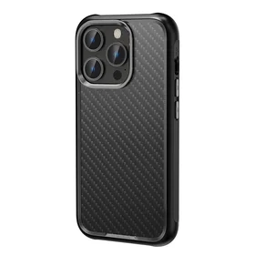 Rock Kevlar serijos Aramido pluošto dėklas Iphone 15 Pro Max juodas