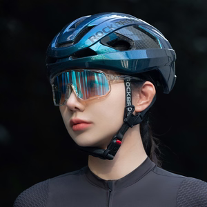 Rockbros LK-15 anglies pluošto dviratininko šalmas, L dydis (58-62cm) – Chameleon Blue