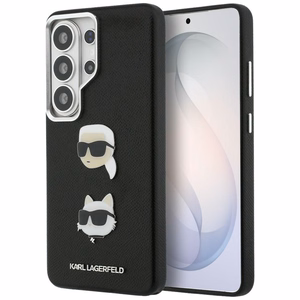 Karl Lagerfeld dėklas Saffiano Double Heads Metal Samsung Galaxy S26 Ultra juodas