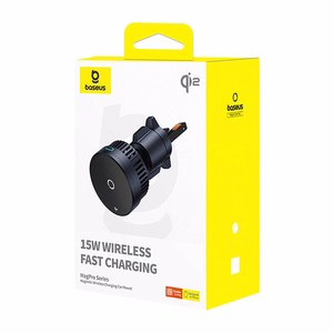 Baseus MagPro automobilinis laikiklis su 15W Qi2.0 indukciniu įkrovikliu (juodas)
