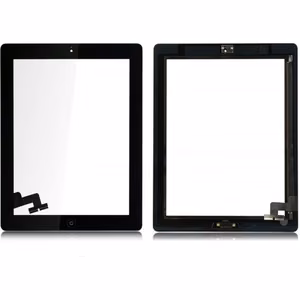 Lietimui jautrus stikliukas skirtas Apple iPad 2 su home mygtuku ir laikikliais baltas HQ2