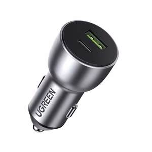 Ugreen automobilinis įkroviklis USB / USB Type C Quick Charge 3.0 Power Delivery 36W 3A pilkas (CD213 60980)