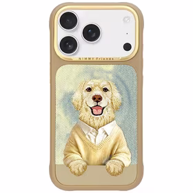 Nimmy Gentle Pets Series Dog MagSafe dėklas iPhone 17 Pro rudas
