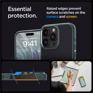 Spigen Ultra Hybrid dėklas telefonui iPhone 15 Pro Max - tamsiai žalias