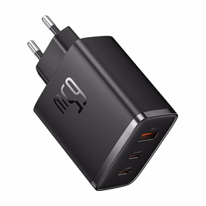 Sieninis įkroviklis "Baseus OS-Cube Pro" 2xUSB-C + USB, 65W (juodas)
