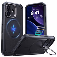 ESR Cyber Kickstand Magnetinis dėklas telefonui iPhone 17 - juodas
