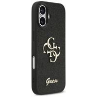 Guess Fixed Glitter Big 4G dėklas telefonui iPhone 17 - juodas