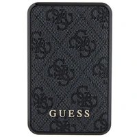 Guess Išorinė baterija 18W GUPB10DP4GEGK 10000mAh juoda/juoda 4G Odinis Metalinis Logotipas