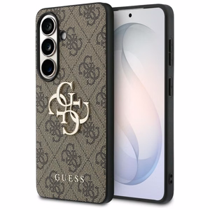 Guess dėklas 4G Big Metal Logo for Samsung Galaxy S26 Plus rudas