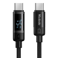 Mcdodo CA-5780 USB-C į USB-C 60W duomenų kabelis 1.2m (juodas)