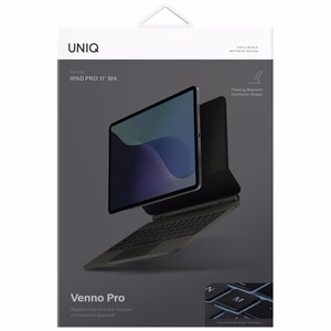 Uniq Venno Pro магнитный смарт-чехол с клавиатурой iPad Pro 11" (2024/2025) - черный