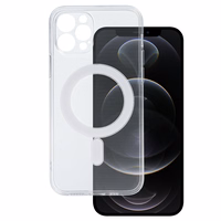 TEL PROTECT Magnetinis silikoninis dėklas Iphone 12 Pro skaidrus