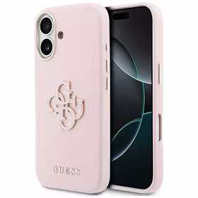GUESS dėklas IPHONE 17 GUHCP17S5PS4RGGP (PU FW Resin Logo) rožinis
