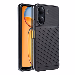 THUNDER dėklas telefonui (m) XIAOMI Redmi 13C / POCO C65 juodas (m)