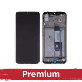 Ekranas skirtas Xiaomi Redmi 9T / Poco M3 juodas su rėmeliu OEM