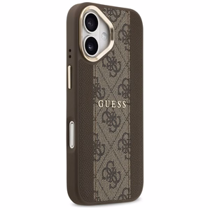 Guess dėklas telefonui iPhone 17 HC MAGSAFE PU W/ 4G PU STRIPE rudas