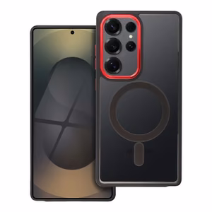 Чехол для телефона "Color Edge Mag Cover" для Samsung S938 S25 Ultra чёрный/красный