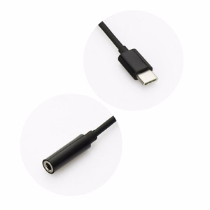 Adapteris AUX Type-C (vyriškas) į Jack 3,5 mm (moteriškas) juodas