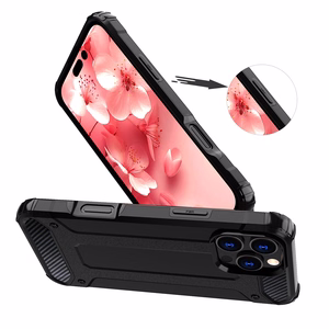 Hybrid Armor dėklas telefonui iPhone 16 Pro - juodas