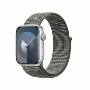 Crong Nylon sportinis dirželis, skirtas Apple Watch 44 / 45 / 46 / 49 mm, kariškai žalias