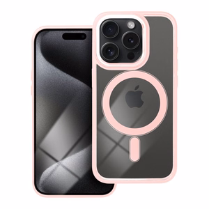 COLOR EDGE MAG COVER dėklas telefonui suderinamas su Magnetiniu IPHONE 15 Pro rožinė