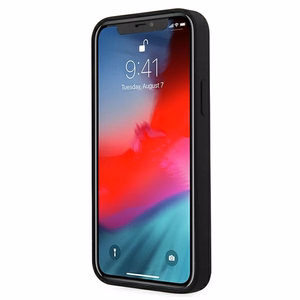 Guess GUHCP12SLSVSBW iPhone 12 mini 5.4" juodas ir baltas kietas dėklas Silikoninis Vintage