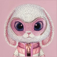 Nimmy Cool&Cute 2.0 Rabbit dėklas iPhone 17 Pro Max - rožinis