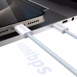 Dudao L6C кабель USB-C - USB-C PD 30W 1м - голубой