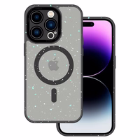 Tel Protect magnetinis Splash matinės tekstūros dėklas Iphone 15, juodas