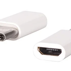 Įkroviklio adapteris - Type C į Micro USB - baltas