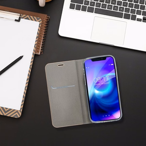 Atverčiamas dėklas skirtas Samsung A27 Luna Book Gold sidabrinis