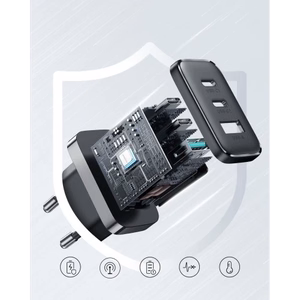 Įkroviklis Joyroom JR-TCF10 juodas 32W (2xPD / 1xQC3.0)