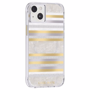 Case-Mate Pearl Stripes MagSafe dėklas, skirtas iPhone 14 Plus, dekoruotas perlamutru