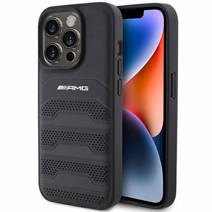 AMG odinis dėklas su įspaustomis linijomis iPhone 15 Pro - juodas