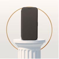 FOLIO Side Magnet dėklas telefonui (m) - rudas, kompatibilus su S-PEN SAMSUNG S24 ULTRA