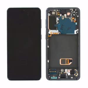 LCD screen Samsung G991 S21 5G with touch screen and frame Phantom Grey original (assembled service pack)