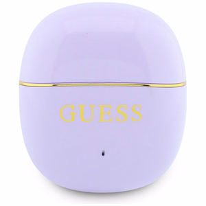 Belaidės TWS ausinės Guess Glossy Gold Line Classic, violetinės