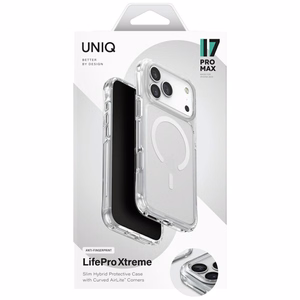 Uniq LifePro Xtreme Magclick Dėklas telefonui su įkrovimu iPhone 17 Pro Max - matinis juodas