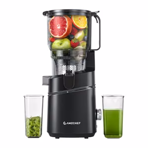 Шнековая соковыжималка AMZCHEF SJ-036CBK (черная)