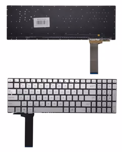 Klaviatūra ASUS N550J, US (sidabrinė)