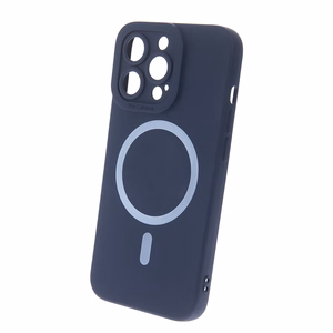 Silikoninis "Mag" dėklas iPhone 15 Plus 6,7" tamsiai mėlynas