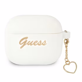 Guess GUA3LSCHSH AirPods 3 dėklas baltas silikoninis Charm Heart kolekcija