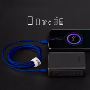 SBS TECABLETISSUETCCB USB-C - USB-C 1,5 m 60W pintas kabelis - mėlynas