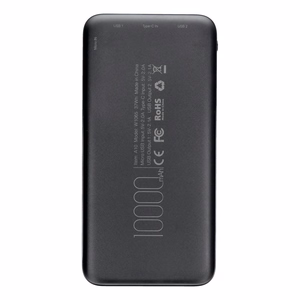 VEGER išorinė baterija 10000 mAh 2A A10 (W1065) juoda