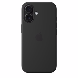 Apple Silicone Case - silikoninis dėklas su MagSafe, skirtas iPhone 16, juodas